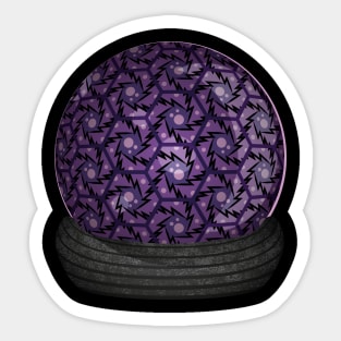 Hex Geometric Pattern ~ Mystic Purple Sticker